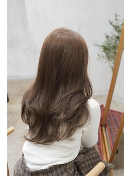 アリー 原宿 表参道(ALLY) 髪質改善ブリーチなしベージュカラー韓国ロングレイヤー