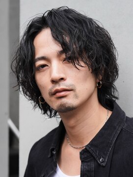 フィフス 神南(fifth) メンズボブサーフカール波巻きパーマセンターパートウルフ