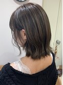 【くすみアッシュカラー】外ハネボブ