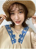 前髪と顔周りのパーマ