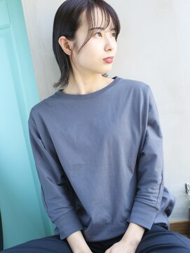 バース(BIRTH) 天神【BIRTH】グレージュアッシュ×耳掛けシースルーバング　2