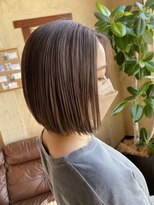 ノイ(neu)&nbsp;大人かわいい切りっぱなしボブでラベンダーグレージュ