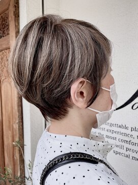 ジェービーヘア 稲毛(jb hair) 大人かわいい小顔前下がり丸みショートボブネビージュ【稲毛】