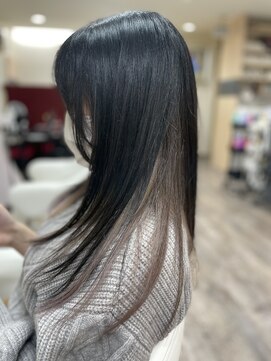 庵 ヘアー(hair) インナーカラー×グレージュ(永井)