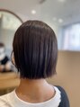 オーブ ヘアー テオ 秋田由利本荘梵天店(AUBE HAIR theo) パツンとボブにバイオレットアッシュをオンカラーしました。