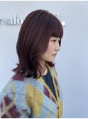 ローズカラー×ミディアムレイヤー