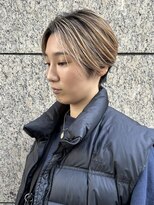 ビュートリアム265(BEAUTRIUM 265)&nbsp;ハンサムショート/前髪なし/ハイライト/ショートヘア/銀座有楽町