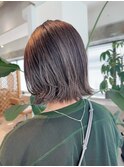 切りっぱなしボブレイヤーボブミニボブグレーベージュ下北沢