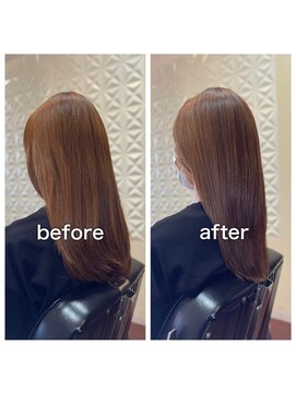 アウラ(aura) カット＋ハーバルカラー＋艶髪トリートメント