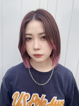 ラグーン(LAGOON) エンドカラー/ボブ/ピンク/レイヤー/ピンクブラウン/ブリーチ