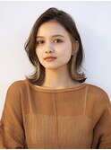 大人可愛いストレートくびれボブインナーカラー肩ライン外ハネ