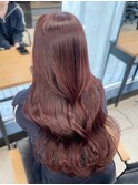 ブリーチなしwカラー!チェリーピンク×レイヤーカット◯伊藤