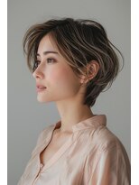 テラス 銀座(terrace)&nbsp;艶髪明るい白髪染めショートカット