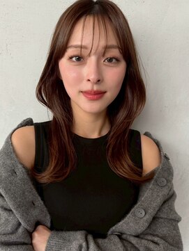 ノイ(noi) 顔周りレイヤーカットくびれヘアミルクティーベージュカラー