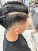 スキンフェード × オールバックで魅せる王道クラシック