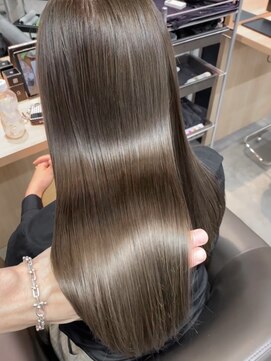 アフロート ディル(AFLOAT D'L) 艶髪透明感オリーブグレージュカラー髪質改善コスメストレート