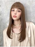 髪質改善トリートメントで叶う美髪ストレート　艶髪　前髪　