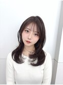 内巻きミドルレイヤーダークモカブラウン