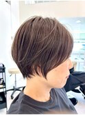 別府ショートボブ顔まわりレイヤーカット髪質改善カラー30代