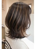 ミディアムレイヤー×ハイライトカラー