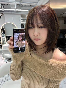 ロンドルピナス 小倉(Lond Lupinus) ミディアムレイヤーカット/似合わせカット/大人ガーリー/20代