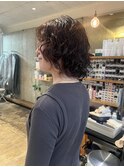 前上がりレイヤーのボブパーマ