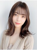 夏カラーグレージュ◎ブリーチなし顔周りレイヤーくびれヘア