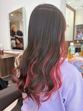 アッシュ 豊田店(Ash) インナーカラー/チェリーレッド