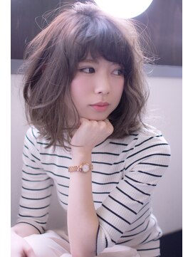 ヴィークス ヘア(vicus hair) [vicushair]抜け感ロブ×スレートブルー