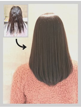 オーバーレイ(Overlay) 自然に仕上がる縮毛矯正【施術例】　〔自由が丘〕〔縮毛矯正〕