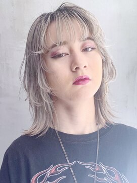 アルバム 銀座(ALBUM GINZA) 無造作ナチュラルボブ_ウェーブパーマフォギーベージュ_96826