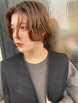 フラミューム 藤沢(flammeum)&nbsp;スタイル 毛流れセンターパートショートボブ