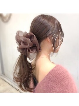 ラブクロムトーキョー オモテサンドウ(LOVECHROME OMOTESANDO) アレンジしても可愛く☆マロンベージュのあざと後れ毛カット