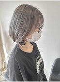 ボブ×グレージュカラー