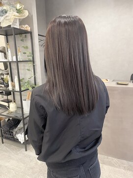 リアン(lien) 艶ストレート×透明感ダークグレージュ