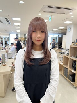 ケンジ 平塚ラスカ店(KENJE) ピンクベージュ/ハイトーン/レイヤー/レイヤーカット/ワンホン