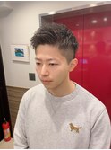 メンズ無造作フェード束感ツイストスパイラルショートストリート