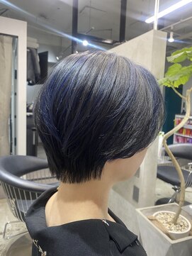 エトラ 渋谷店(etora) メンズライク/ハンサムショート/ネイビーハイライト