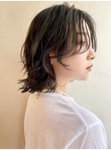 ミディアムパーマウルフパーマボブウルフウェーブパーマ