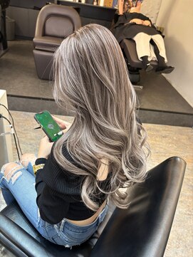 ブレンド 渋谷(BLend) 前髪ハイライトカラー似合わせカットウェーブミディアム