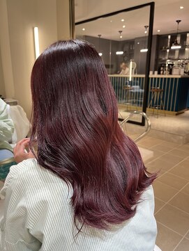 リーファ(reefur) ロング・レイヤー斜めバング小顔愛されピンクヴァイオレット