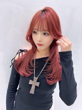 ラピス 名古屋駅前店(Lapis) レイヤー/ハッシュカット/韓国/ワインレッド/ボルドー