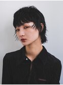 天神大名顔周りレイヤーカットウルフカットマレットヘア今泉