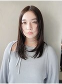◎韓国ヘアー顔周りレイヤーボブミディアムおくれ毛前髪万代新潟