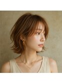 SOUPREX大人グレージュ　ミディアムレイヤー20代 30代 40代