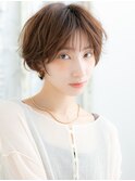 武蔵小杉/髪質改善/チェリーブラウン・小顔フェザーショートe