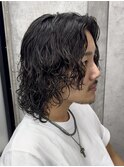 MEN’S HAIR/サーフカール/刈り上げセンターパート