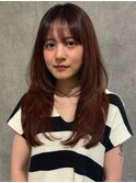 美髪レイヤーカット/顔まわりレイヤー/くびれミディアムレイヤー