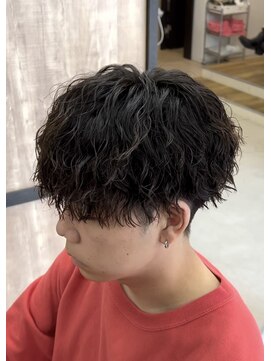 メンズギフト(men's GIFT) マッシュ刈り上げツーブロックツイストスパイラルパーマ