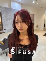 フサ(Fusa)&nbsp;ワインレッド×ハッシュカット